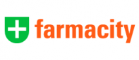 log-farmacity logo naranja con cruz verde farmacia para seccion todos los dias